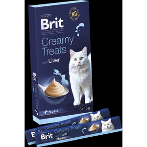 BRIT Nature mačke kremasti poslastice džigerica 6x15 g