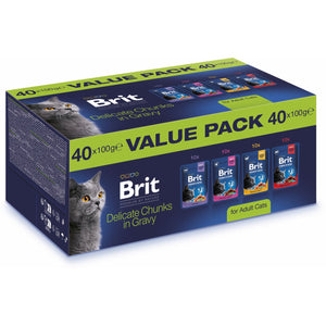 BRIT Nature mačke value pak za odrasle mačke 40 kom