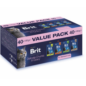 BRIT Nature mačke value pak za sterilisane mačke 40 kom
