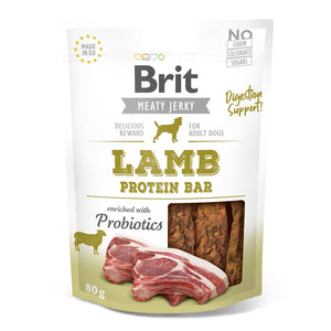 BRIT Jerky Protein Bar, proteinske pločice s jagnjetinom, 80g