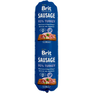 BRIT PREMIUM by Nature kobasica za pse, 95% mesa ćuretine, 800g