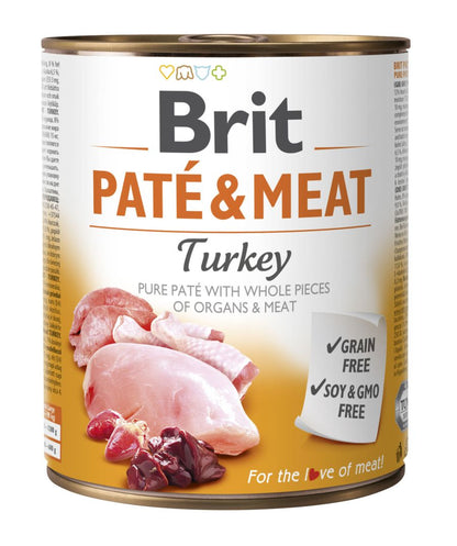 BRIT Pat & Meat, s komadićima ćuretine u pašteti, bez žitarica