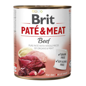 BRIT Pat & Meat, s komadićima govedine u pašteti, bez žitarica