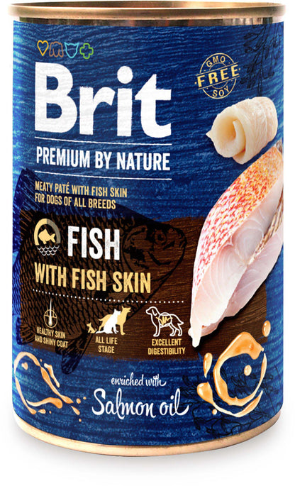 BRIT PREMIUM by Nature, mesna pašteta za pse s ribom i ribljom kožom