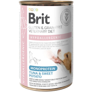 BRIT VD Hypoallergenic, monoproteinska hrana s tunom, bez žitarica, 400g