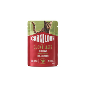 CARNILOVE mačke kesica GRAVY pačetina sa mačjom travom 85g