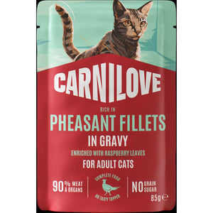 CARNILOVE mačke kesica GRAVY fazan sa listom maline 85g