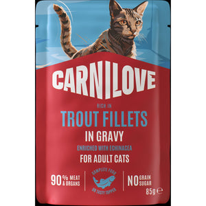 CARNILOVE mačke kesica GRAVY pastrmka sa ehinaceom 85g