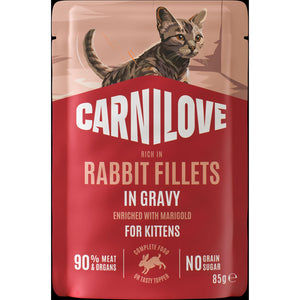 CARNILOVE mačke kesica GRAVY zečetina sa nevenom za mačiće 85g