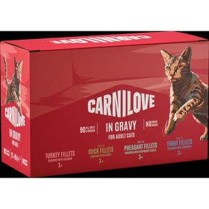 CARNILOVE mačke kesice GRAVY MULTIPACK 12x85g