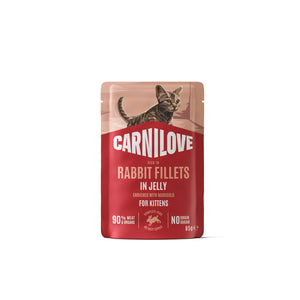 CARNILOVE mačke kesica JELLY zečetina sa nevenom za mačiće 85g