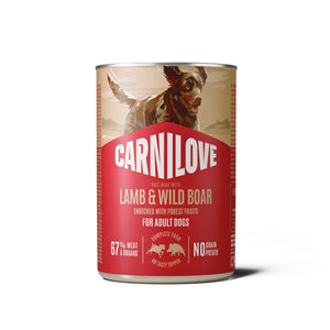 CARNILOVE psi konzerva pašteta jagnjetina i divlja svinja 400g