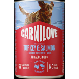 CARNILOVE psi konzerva pašteta losos i ćuretina 400g