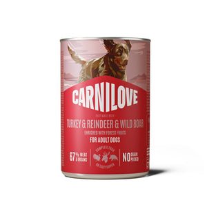 CARNILOVE psi konzerva pašteta divljač i irvas 400g