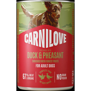 CARNILOVE psi konzerva pašteta pačetina i fazan 400g