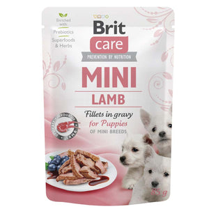 BRIT CARE Mini kesica, fileti u sosu PUPPY s jagnjetinom, 85g
