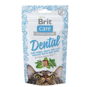 BRIT CARE Dental, funkcionalna poslastica za mačke, za higijenu zuba, 50g