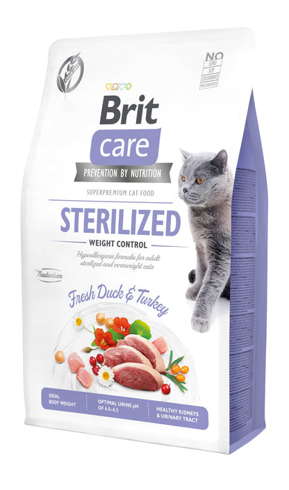 BRIT CARE Cat Sterilized Weight Control, bez žitarica