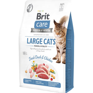 BRIT CARE Cat Large cats Power&Vitality, bez žitarica, 2 kg