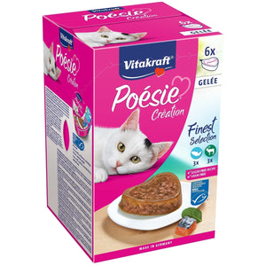 VITAKRAFT Posie Cration, riba i divljač u ukusnom želeu, za mačke, 6x85g