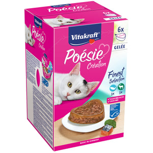 VITAKRAFT Posie Cration, riba i divljač u ukusnom želeu, za mačke, 6x85g
