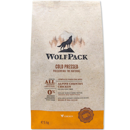 WOLFPACK Alpine Country piletina, hladno presovana hrana za pse