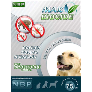 MAX BIOCIDE Ogrlica za pse biljna antiparazitska 75cm