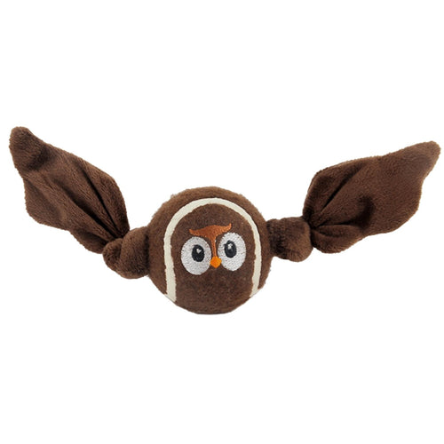 ALL4PAWS Meta Ball Igracka za pse Lopta sa krilima, Braon Sova, 20x14x1,5cm