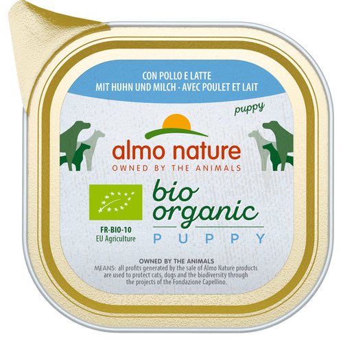 ALMO NATURE Biorganic Pasteta za stence PUPPY s piletinom i mlekom, 100g