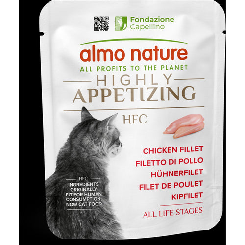ALMO NATURE HFC Highly Appetizing kesica za izbirljive macke s piletinom, 50g
