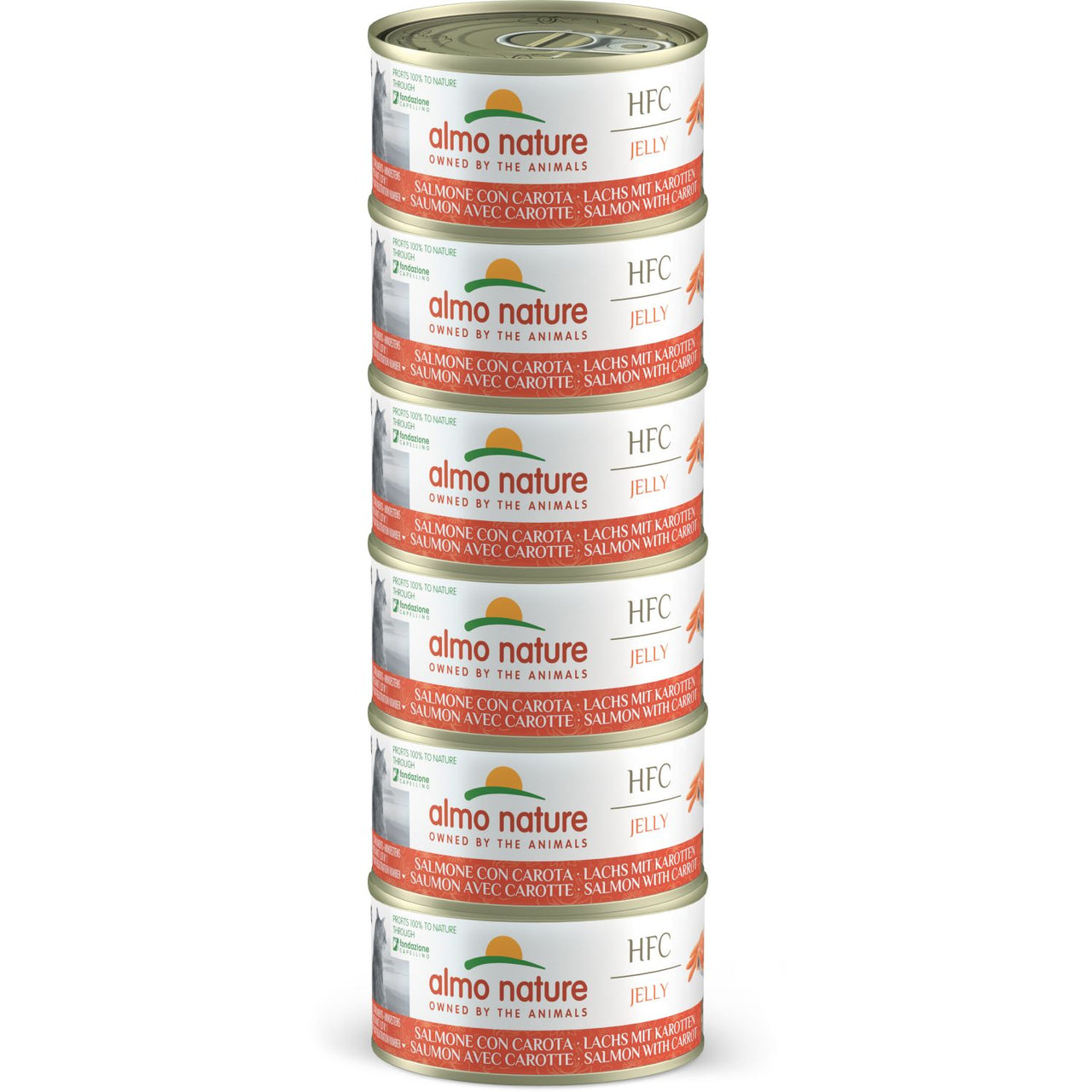 ALMO NATURE HFC Jelly konzerva za macke Mega pack, s lososom, 6x70g