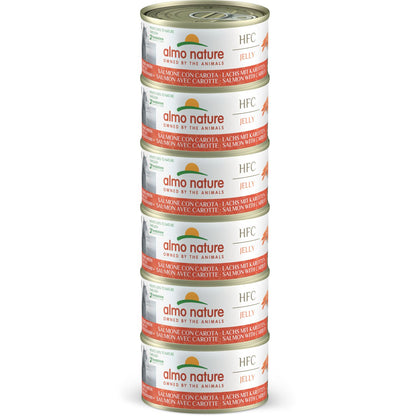 ALMO NATURE HFC Jelly konzerva za macke Mega pack, s lososom, 6x70g