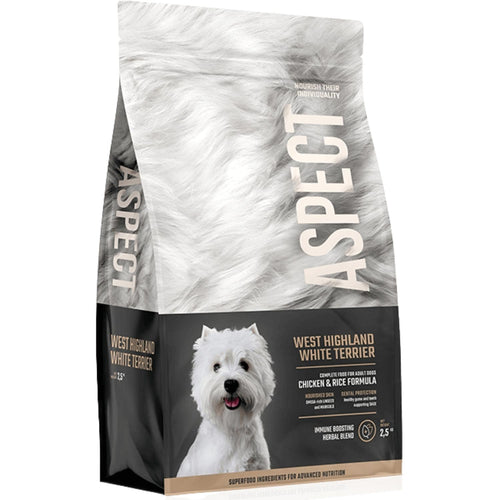 ASPECT West Highland White Terrier, s piletinom i pirincem, 2,5kg