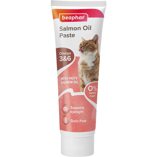 BEAPHAR Salmon Oil pasta za macke, lososovo ulje za lepsu i sjajniju dlaku, 100g