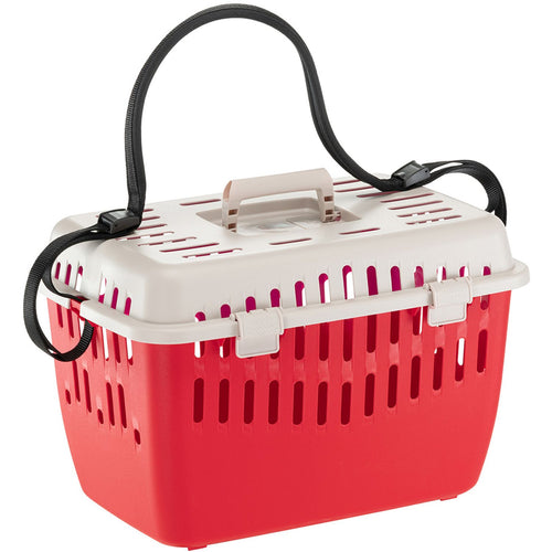 FERPLAST Transporter Binny *1, Crveno/Beli, (max 1,5kg) 43,5x29,5x29cm