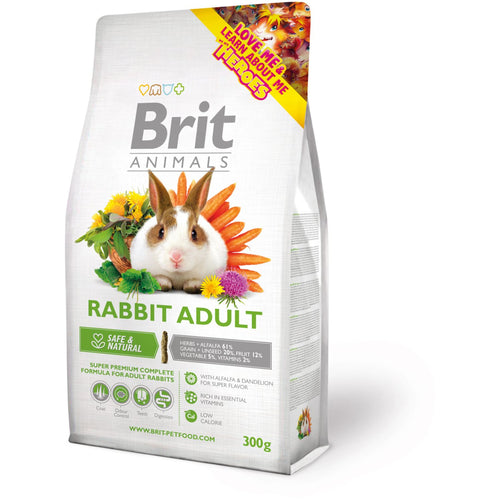 BRIT ANIMALS Rabbit Adult, peletirana hrana za odrasle kunice, 300g