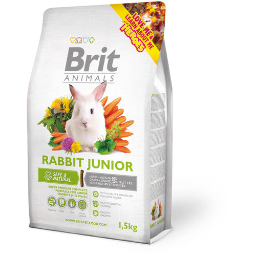 BRIT ANIMALS Rabbit JUNIOR, peletirana hrana za mlade kunice, 1,5kg