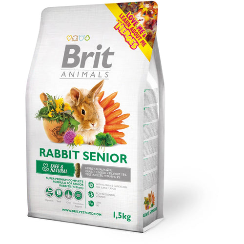 BRIT ANIMALS Rabbit SENIOR, peletirana hrana za starije kunice, 1,5kg