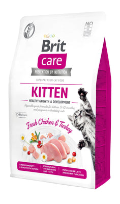 BRIT CARE Cat KITTEN Healthy Growth&Development, bez zitarica, 2 kg