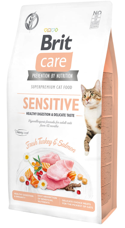 BRIT CARE Cat Sensitive Healthy Digestion&Delicate Taste, bez zitarica