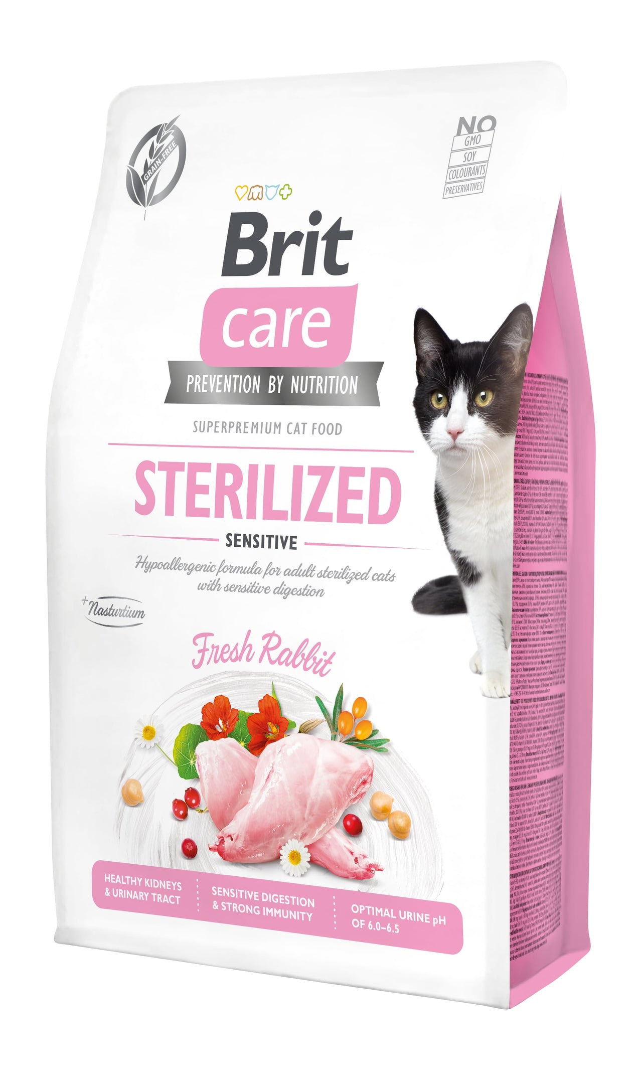 BRIT CARE Cat Sterilized Sensitive, bez zitarica, 2 kg