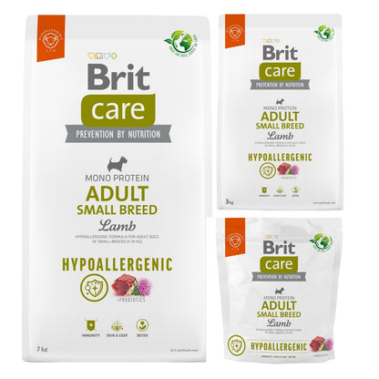 BRIT CARE Hypoallergenic, Adult Small, s jagnjetinom i pirincem