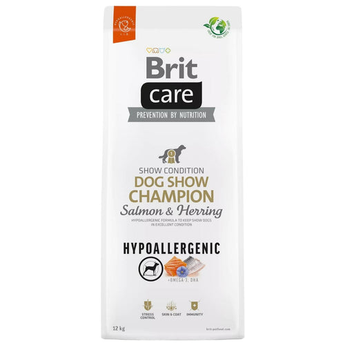 BRIT CARE Hypoallergenic, Dog Show Champion, sa lososom i haringom, 12kg