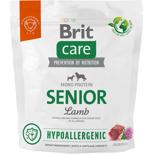 BRIT CARE Hypoallergenic, Senior, s jagnjetinom i pirincem, 1kg