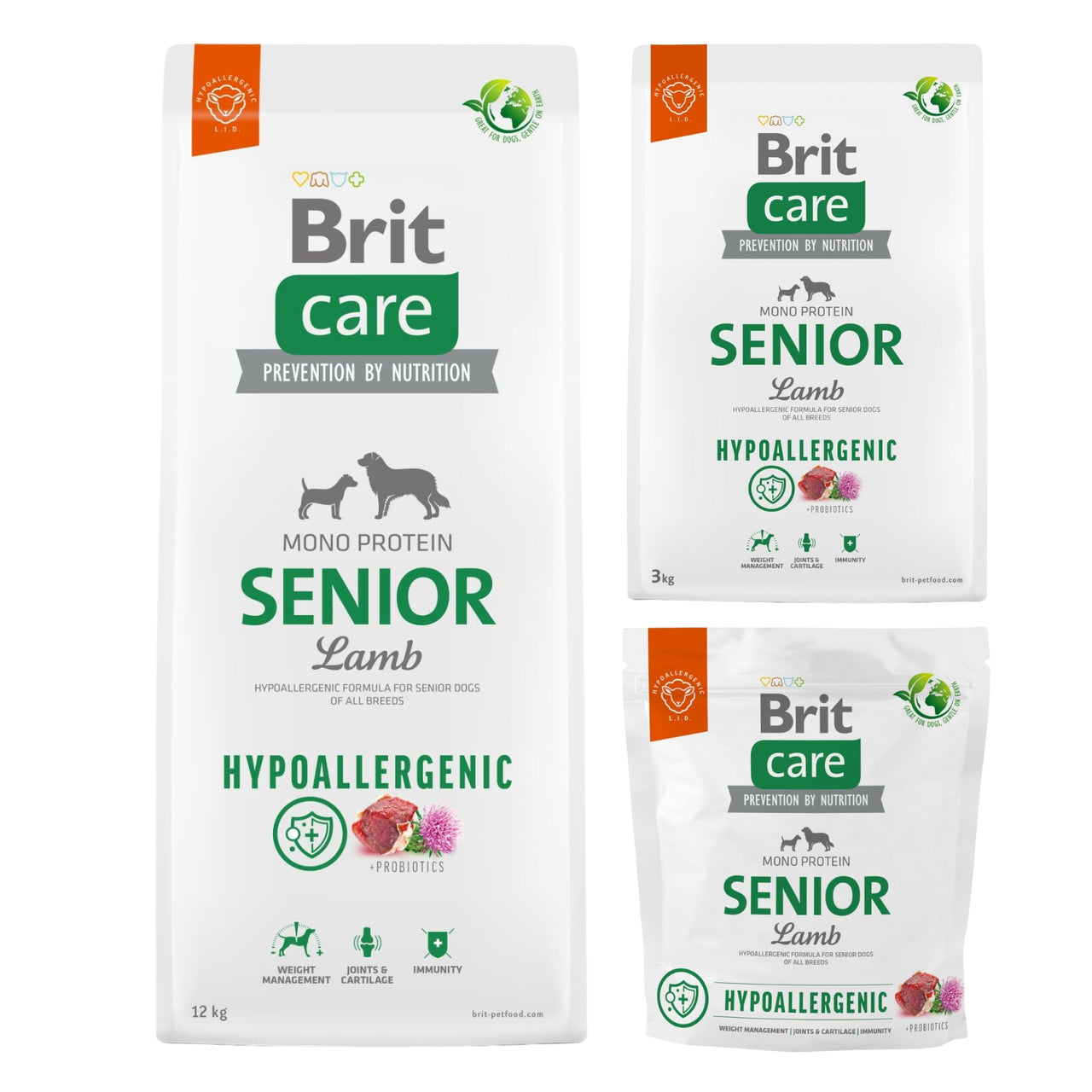 BRIT CARE Hypoallergenic, Senior, s jagnjetinom i pirincem