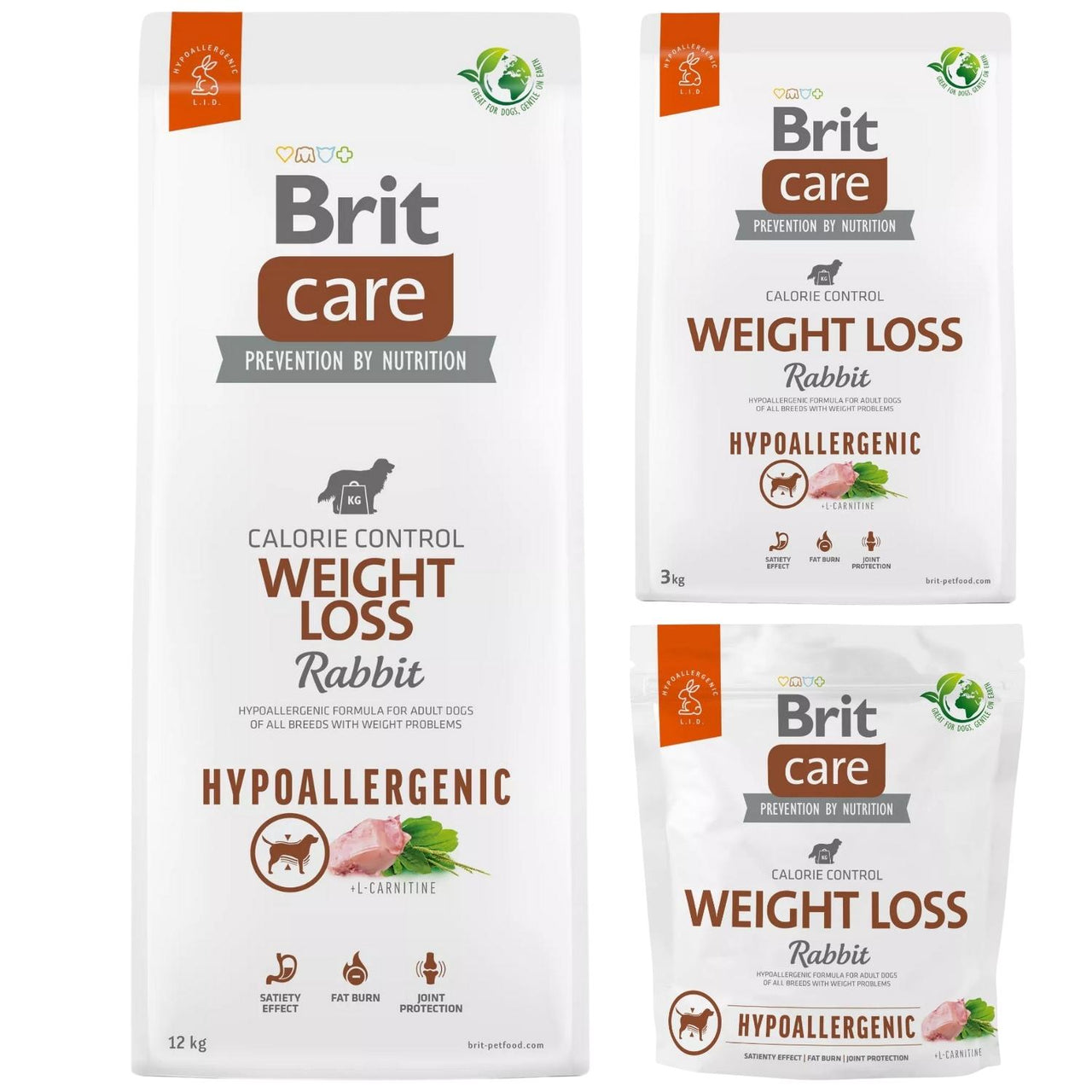 BRIT CARE Hypoallergenic, Weight Loss, sa zecetinom i pirincem