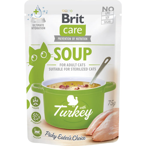 BRIT CARE Soup, ukusna supa za probirljive macke, s curetinom, 75g