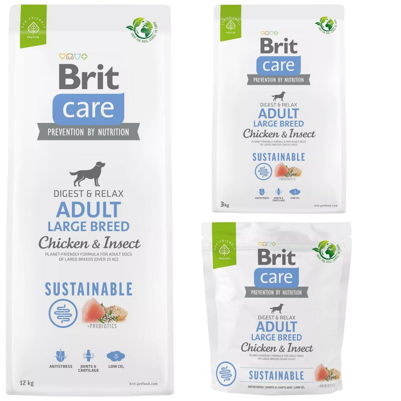 BRIT CARE Sustainable, Adult Large Breed, s piletinom i insektima