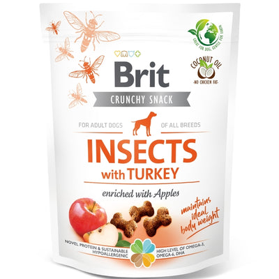 BRIT Crunchy Cracker, hrskavi kreker s insektima i curetinom, 200g