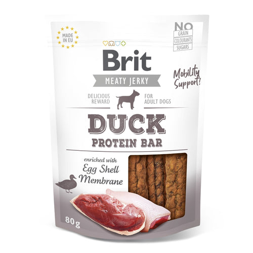BRIT Jerky Protein Bar, proteinske plocice s pacetinom i piletinom, 80g